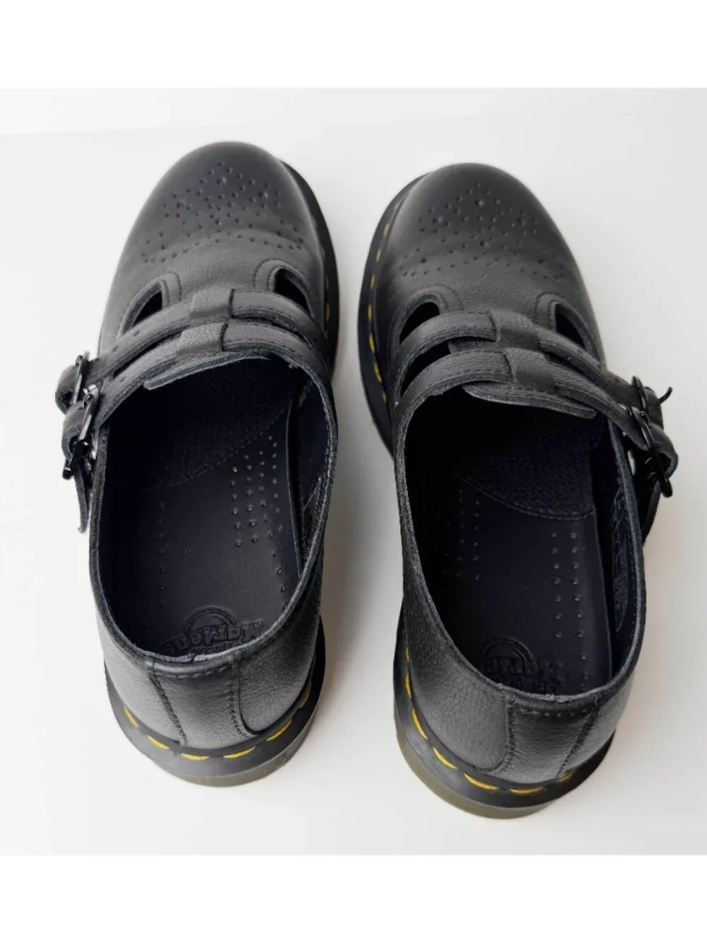 Dr. Martens 8065 Black Smooth Leather Mary Jane Shoes Size 7